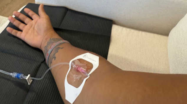 IV treatment in progress
